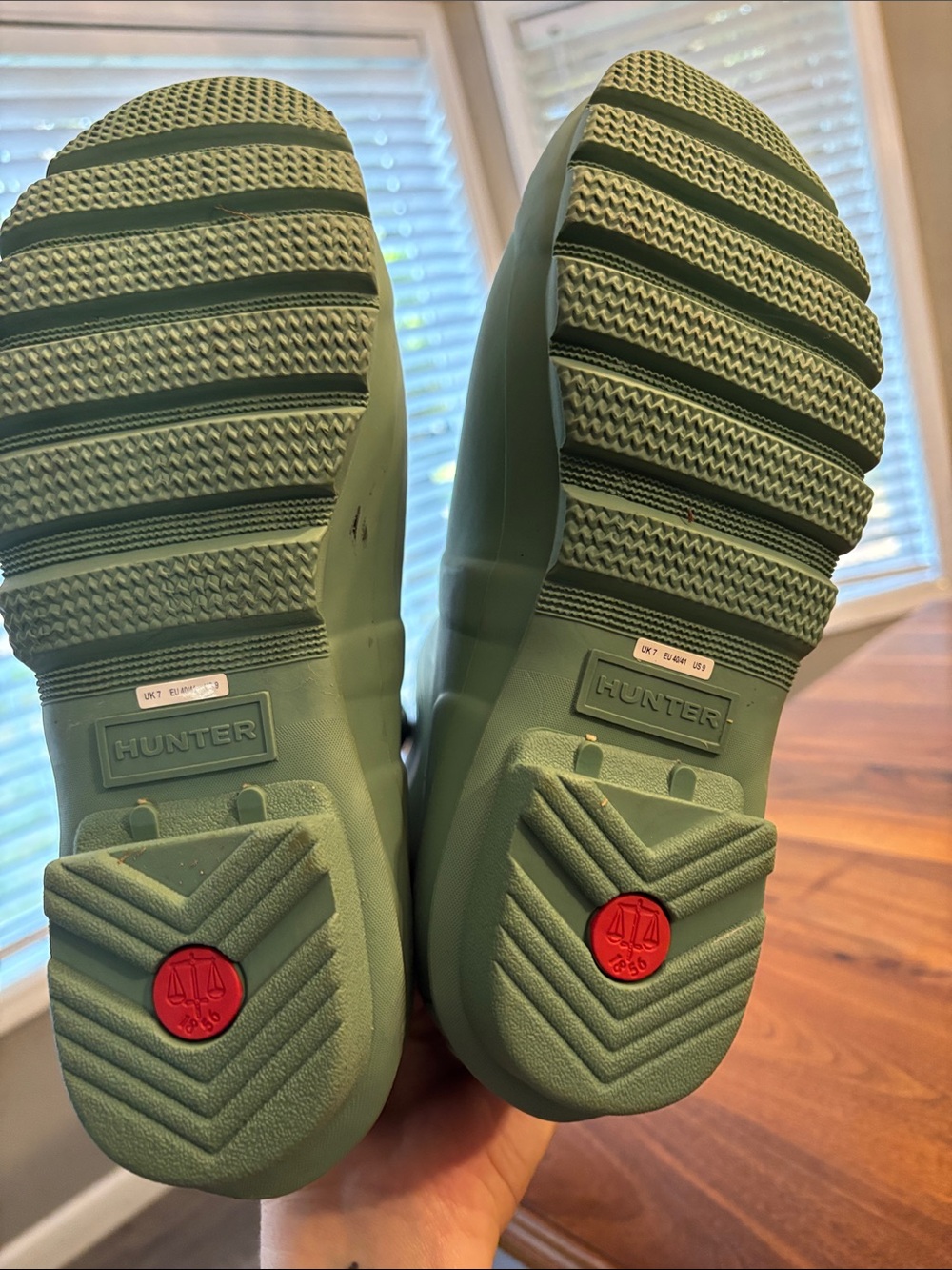 Hunter Seafoam Green Original Tall Rubber Rain Boots Women Size 9 - Picture 9 of 9